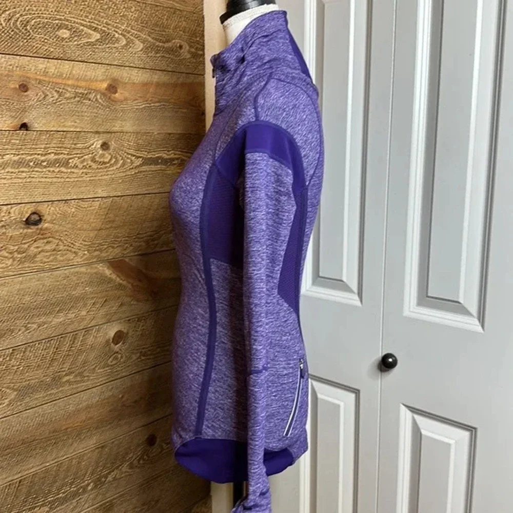 Lululemon Run Inspire pullover 1/2 zip Heather Purple Long Sleeve Size 4 - Picture 3 of 7